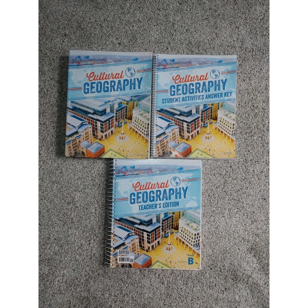 BJU Cultural Geography 4th Edition Student & Teacher Text Book B Homeschool